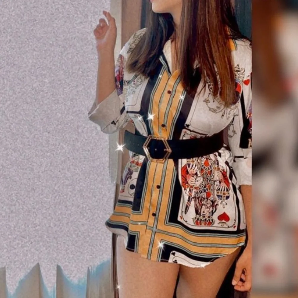 Printed shirt dress - Picture 1 of 1